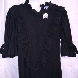 Vintage Eien black evening gown,ball gown, Victorian, goth ,Women's gift idea